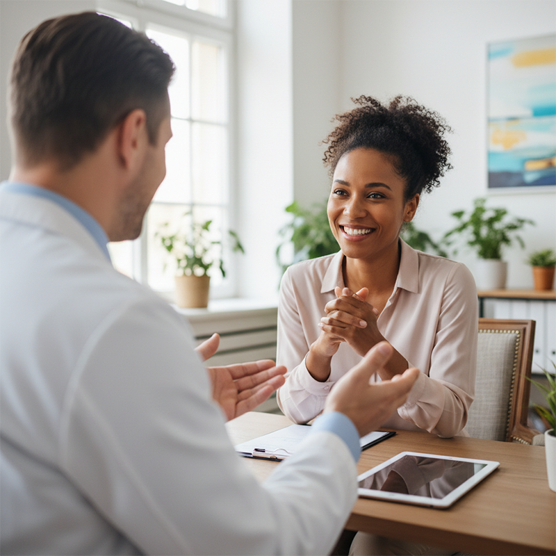 Emage Fibroid Center facility and patient consultation